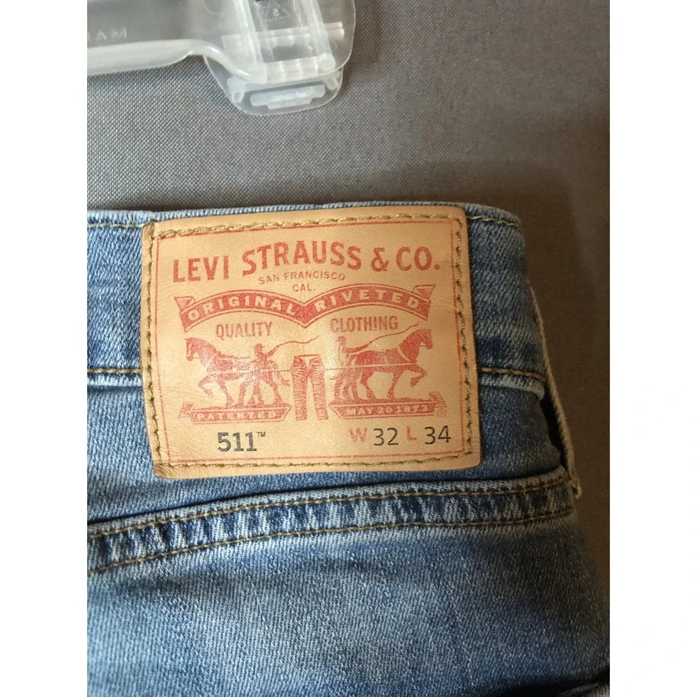 Levis 511 Slim Fit Mens Blue Denim Jeans 32x34 04511-2300